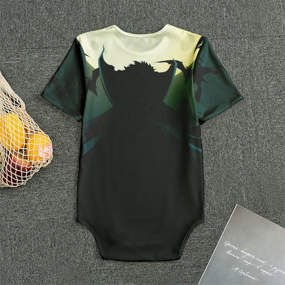 Halloween Vampire Silhouette Print Men's Bodysuit