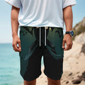 Halloween Vampire Silhouette Print Men's Cargo Shorts