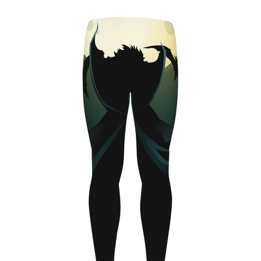 Halloween Vampire Silhouette Print Men's leggings