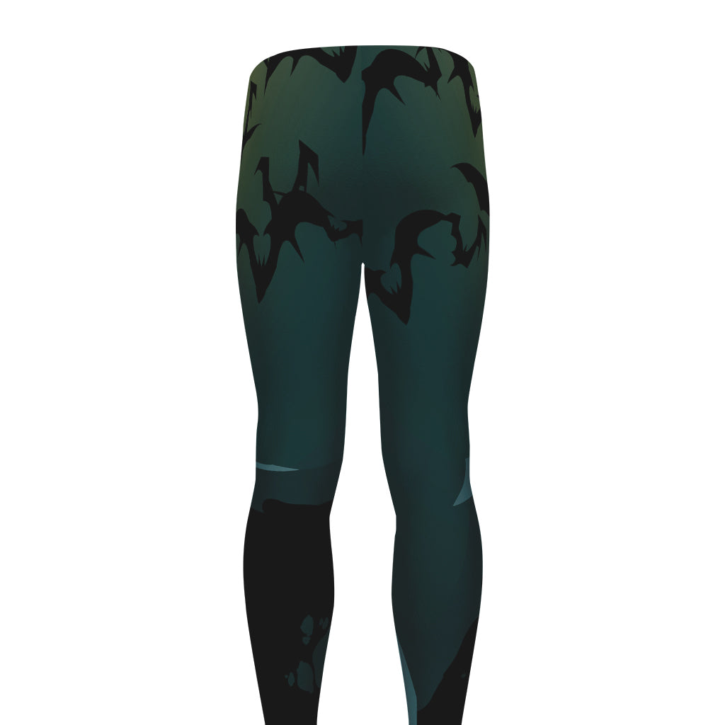 Halloween Vampire Silhouette Print Men's leggings