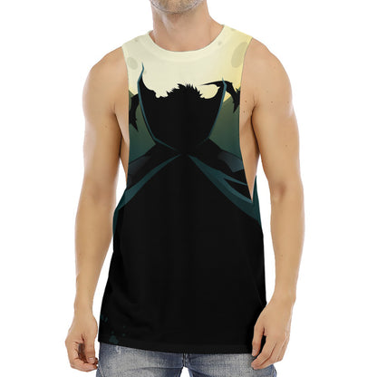 Halloween Vampire Silhouette Print Men's Muscle Tank Top