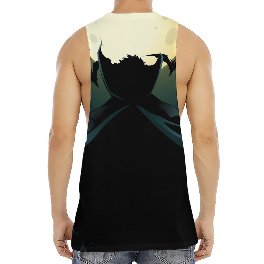 Halloween Vampire Silhouette Print Men's Muscle Tank Top