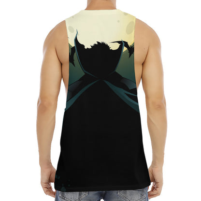 Halloween Vampire Silhouette Print Men's Muscle Tank Top