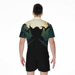 Halloween Vampire Silhouette Print Men's Rompers