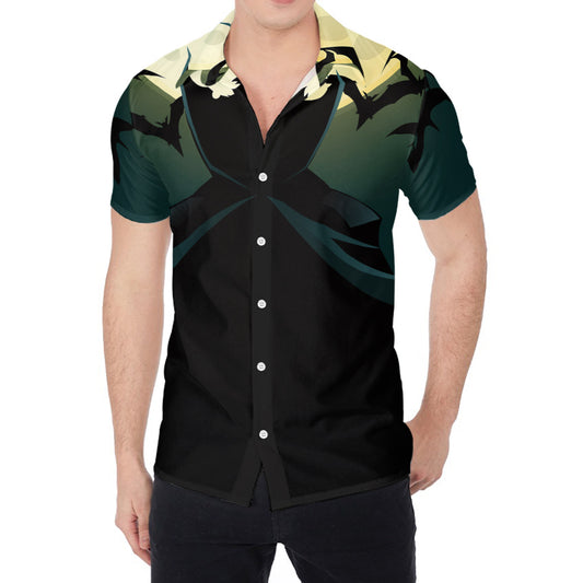 Halloween Vampire Silhouette Print Men's Shirt