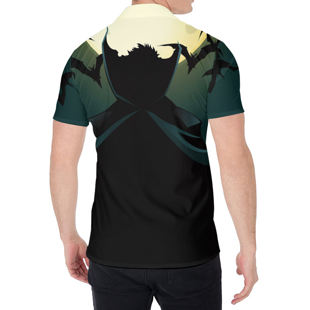 Halloween Vampire Silhouette Print Men's Shirt
