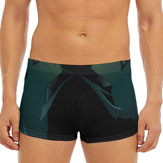 Halloween Vampire Silhouette Print Men's Short Boxer Briefs