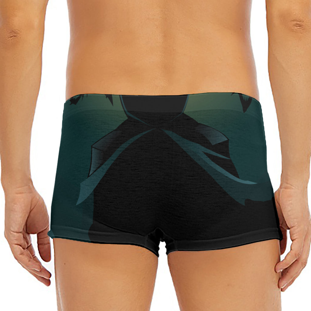 Halloween Vampire Silhouette Print Men's Short Boxer Briefs