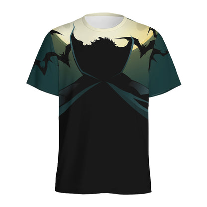 Halloween Vampire Silhouette Print Men's Sports T-Shirt