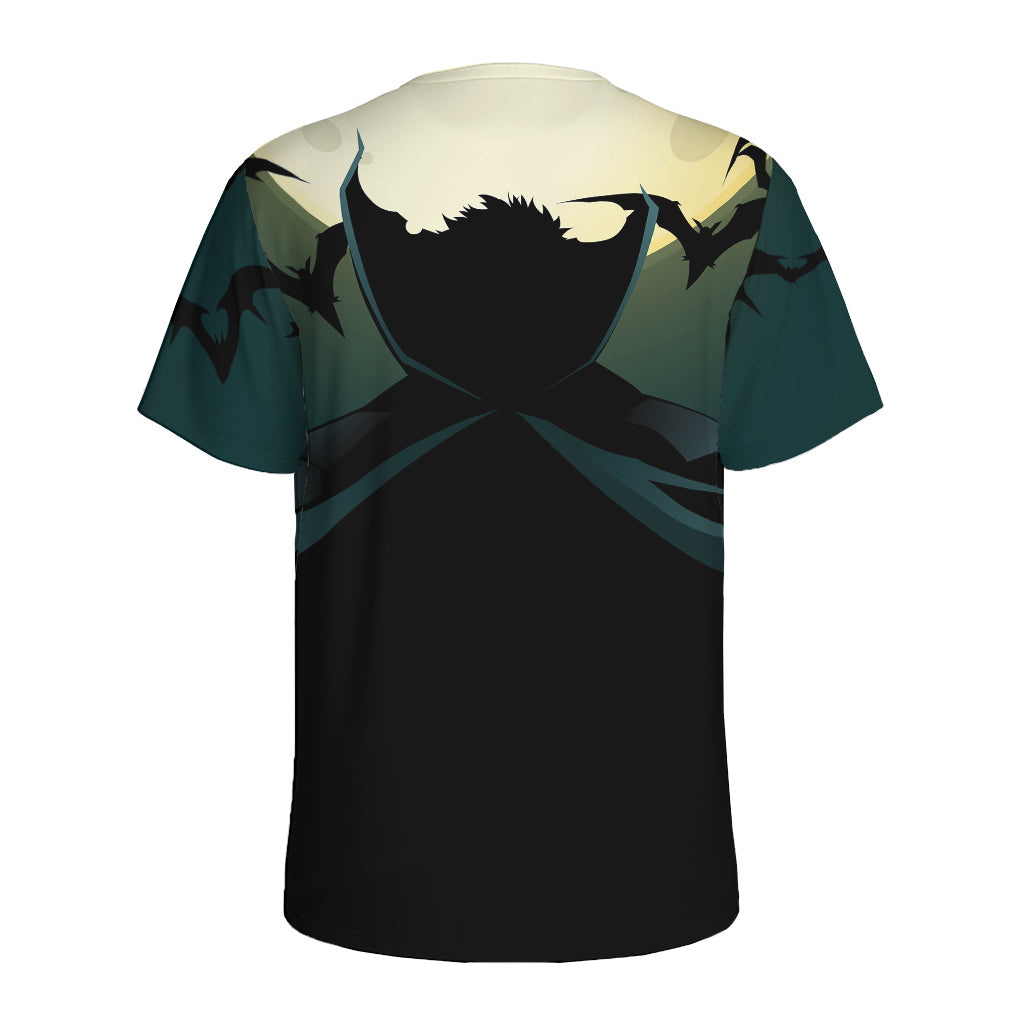 Halloween Vampire Silhouette Print Men's Sports T-Shirt