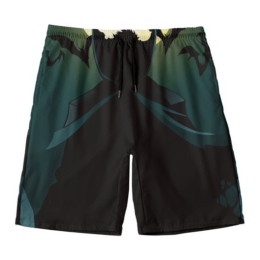 Halloween Vampire Silhouette Print Men's Swim Trunks