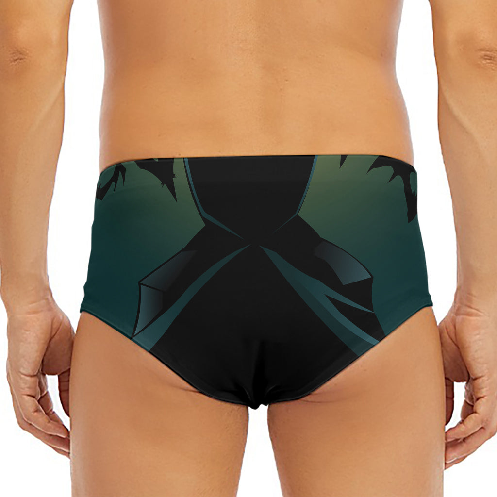 Halloween Vampire Silhouette Print Men's Triangle Swim Briefs