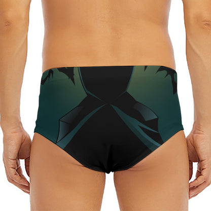 Halloween Vampire Silhouette Print Men's Triangle Swim Briefs