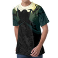 Halloween Vampire Silhouette Print Men's Velvet T-Shirt
