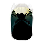 Halloween Vampire Silhouette Print Mesh Laundry Hamper