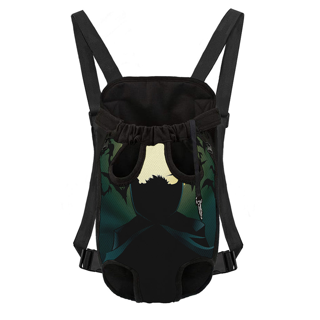 Halloween Vampire Silhouette Print Pet Carrier Backpack