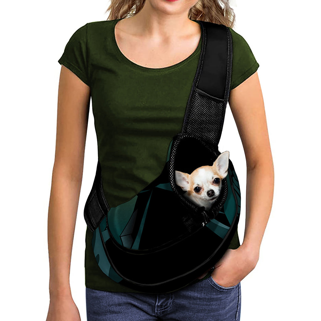 Halloween Vampire Silhouette Print Pet Sling Carrier