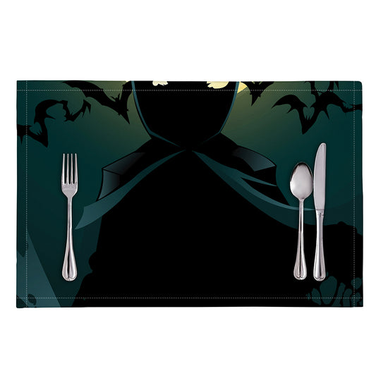 Halloween Vampire Silhouette Print Placemat