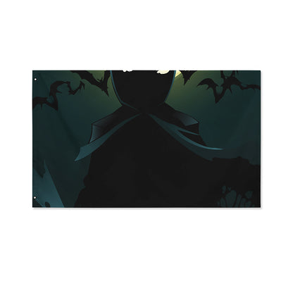 Halloween Vampire Silhouette Print Polyester Flag