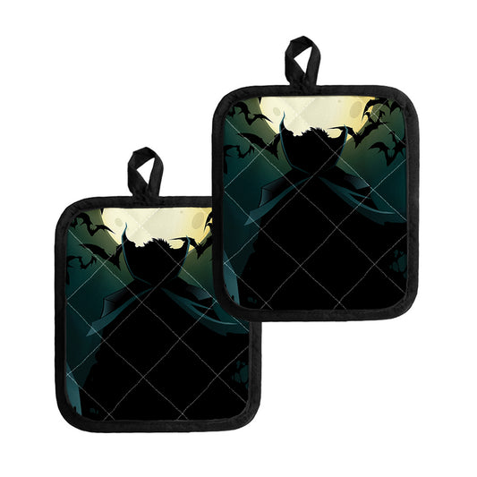 Halloween Vampire Silhouette Print Pot Holders