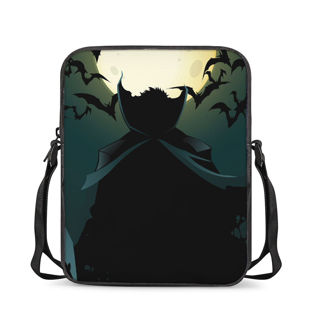 Halloween Vampire Silhouette Print Rectangular Crossbody Bag