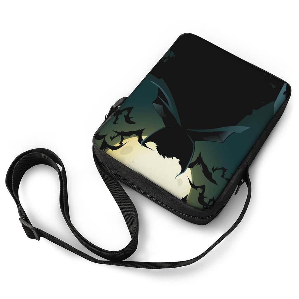 Halloween Vampire Silhouette Print Rectangular Crossbody Bag