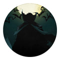 Halloween Vampire Silhouette Print Round Blanket
