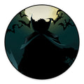 Halloween Vampire Silhouette Print Round Floor Mat