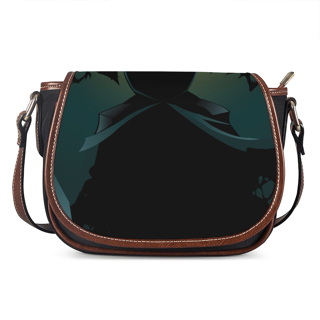 Halloween Vampire Silhouette Print Saddle Bag