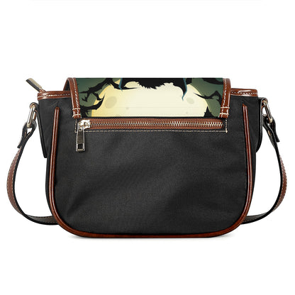 Halloween Vampire Silhouette Print Saddle Bag