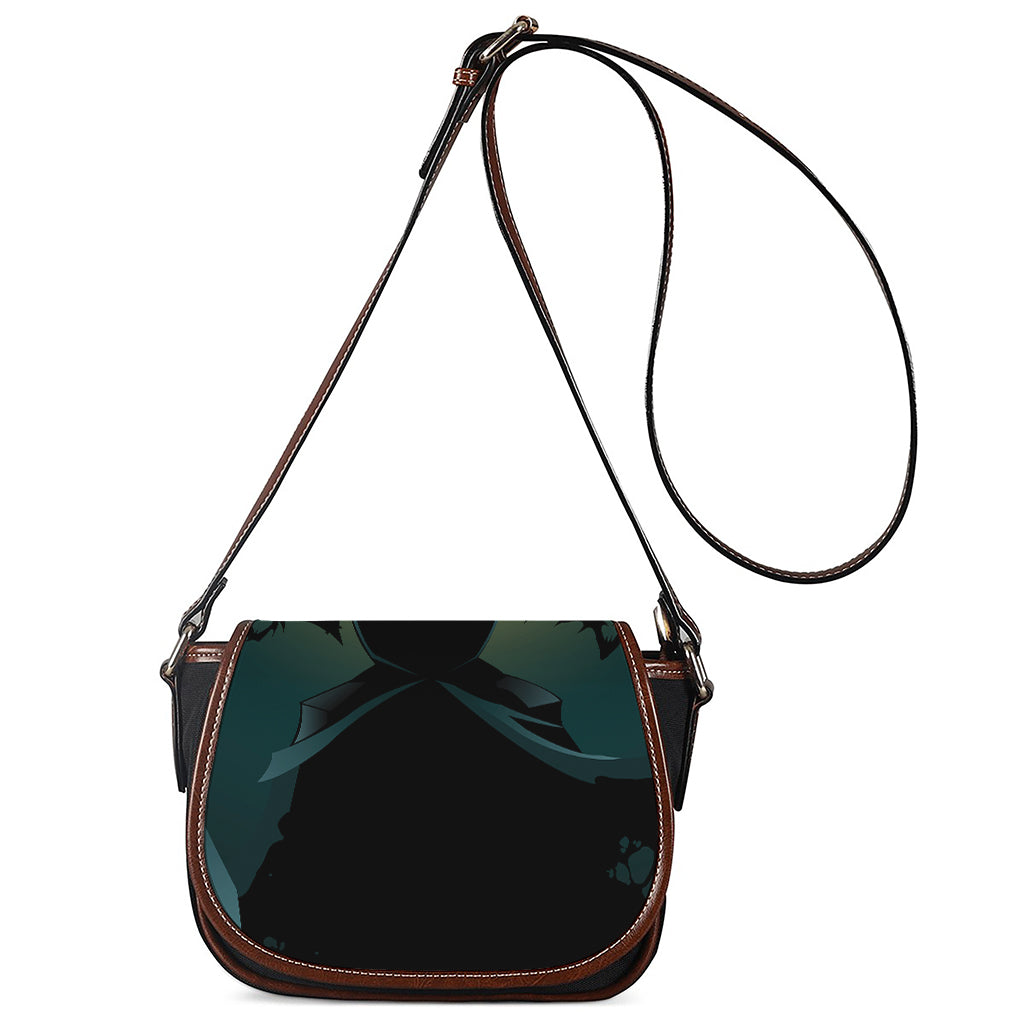 Halloween Vampire Silhouette Print Saddle Bag