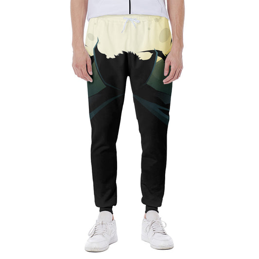 Halloween Vampire Silhouette Print Scuba Joggers