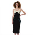 Halloween Vampire Silhouette Print Slim Fit Midi Cami Dress