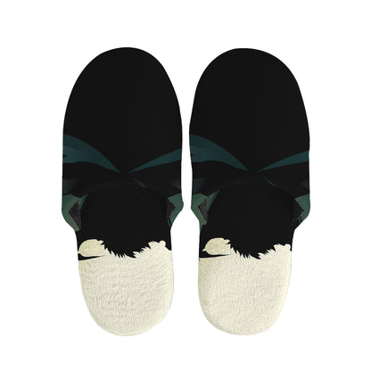 Halloween Vampire Silhouette Print Slippers