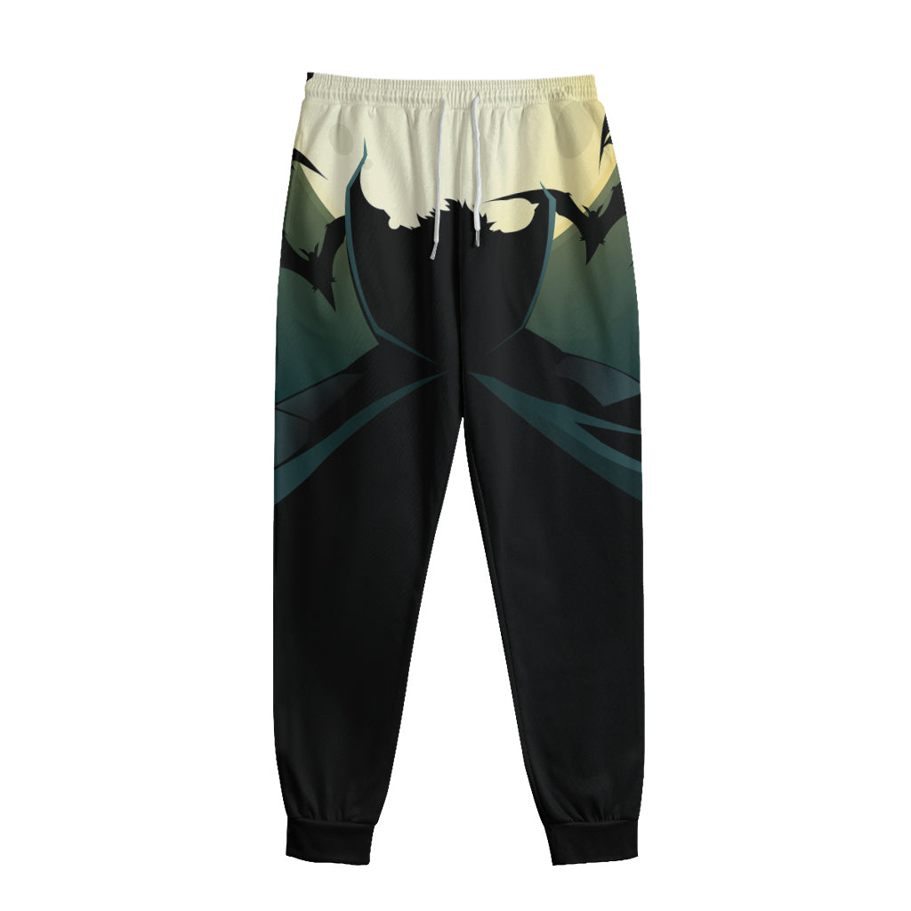 Halloween Vampire Silhouette Print Sweatpants