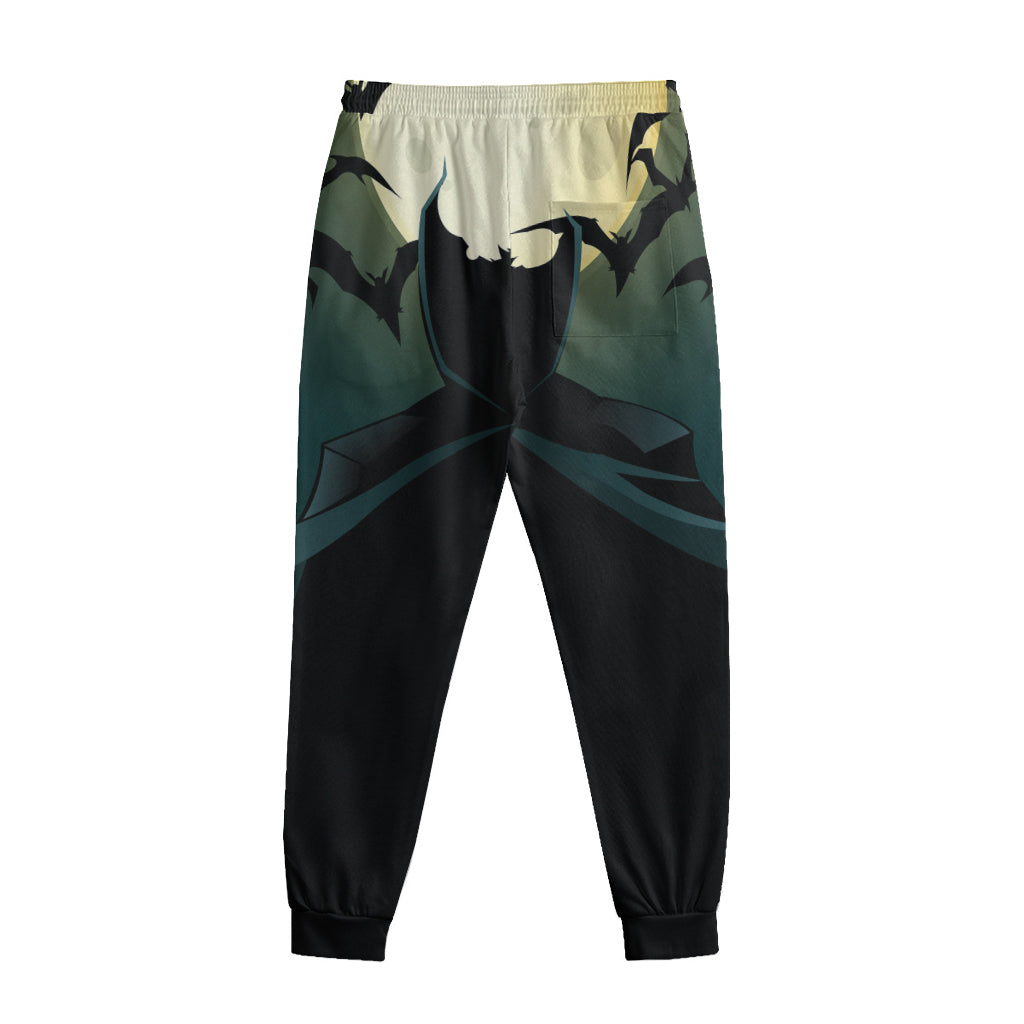 Halloween Vampire Silhouette Print Sweatpants