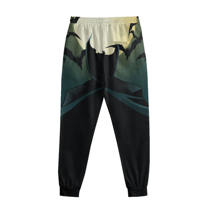 Halloween Vampire Silhouette Print Sweatpants
