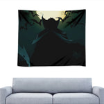 Halloween Vampire Silhouette Print Tapestry
