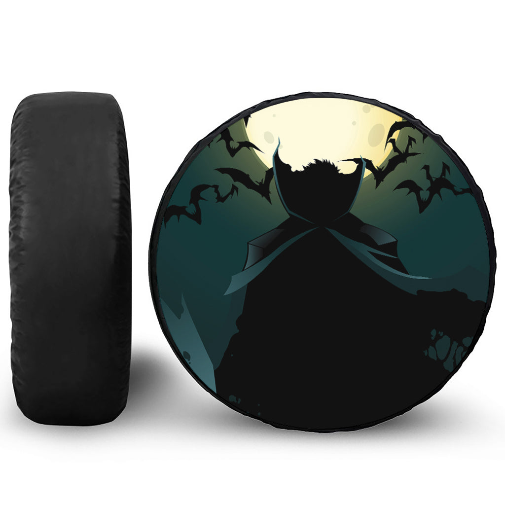 Halloween Vampire Silhouette Print Tire Cover