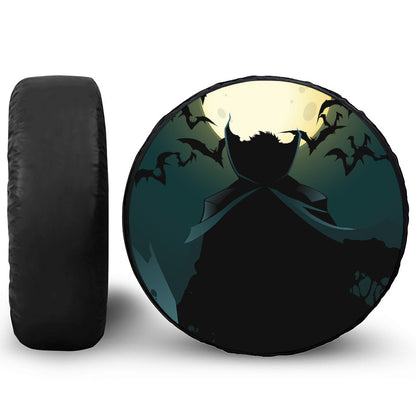 Halloween Vampire Silhouette Print Tire Cover