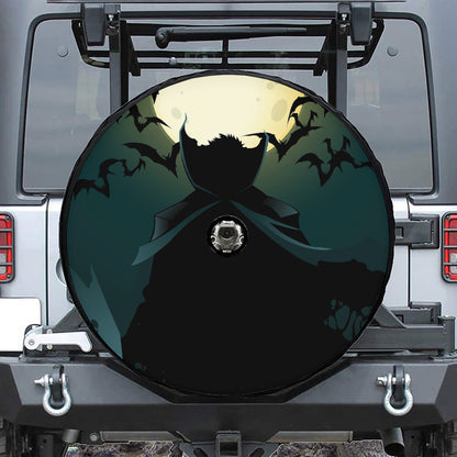 Halloween Vampire Silhouette Print Tire Cover With Camera Hole