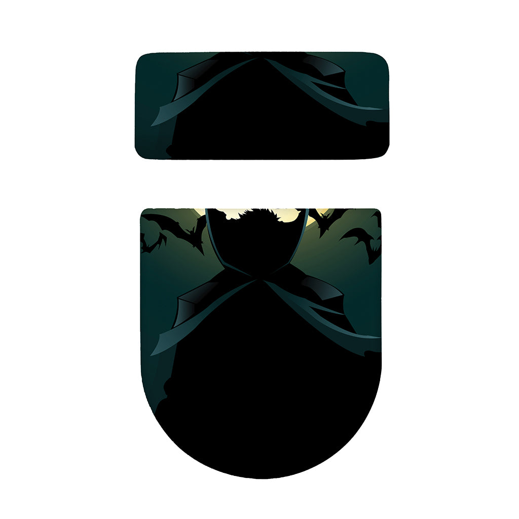 Halloween Vampire Silhouette Print Toilet Lid And Tank Cover Set