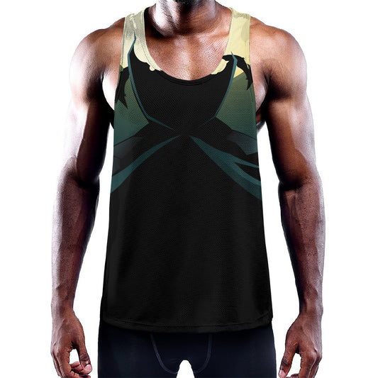 Halloween Vampire Silhouette Print Training Tank Top