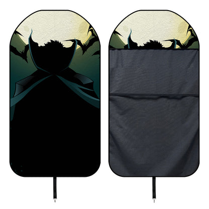 Halloween Vampire Silhouette Print Waterproof Car Seat Cover