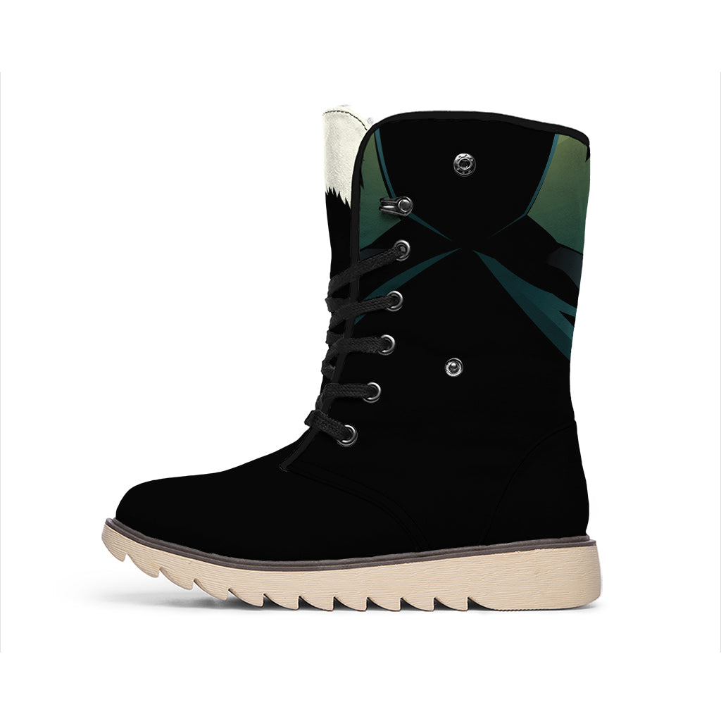 Halloween Vampire Silhouette Print Winter Boots