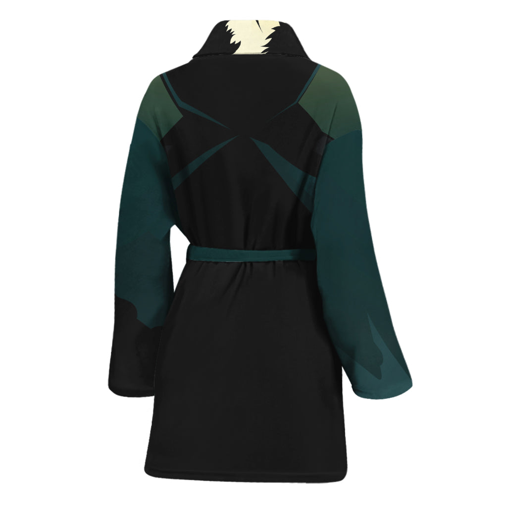 Halloween Vampire Silhouette Print Women's Bathrobe