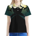 Halloween Vampire Silhouette Print Women's Polo Shirt