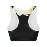 Halloween Vampire Silhouette Print Women's Sports Bra
