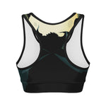Halloween Vampire Silhouette Print Women's Sports Bra