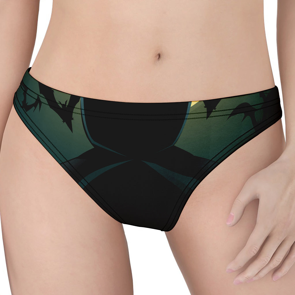 Halloween Vampire Silhouette Print Women's Thong